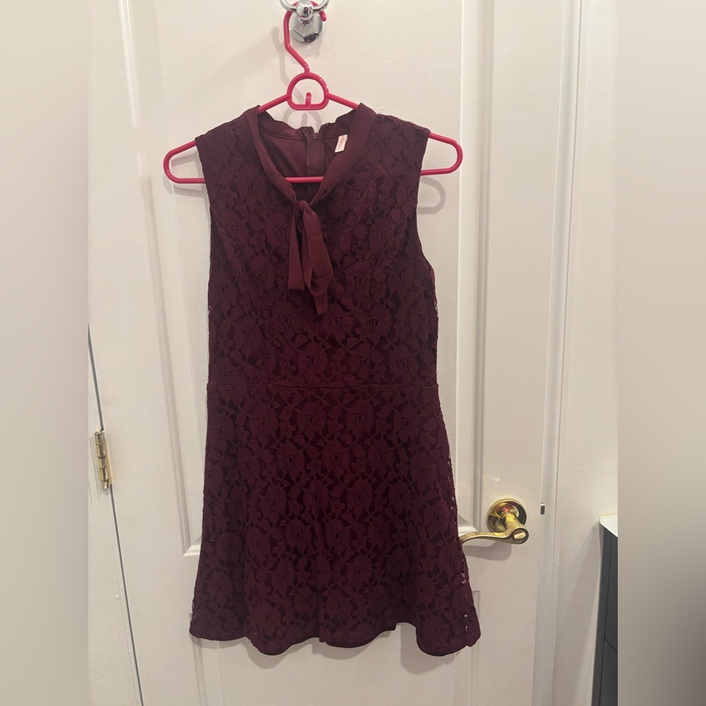 Burgundy Lace Dress
